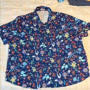 Big and Tall Water Type Pokemon Hawaiian Shirt
